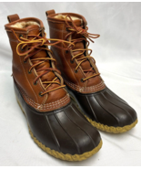 Women&#39;s L.L. Bean Snow Duck Boots Fur Lined Brown Leather Rubber Toe MIN... - $1,180.79 MXN
