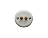 Porcelain Surface Mounted Toggle Switch 2 Gang Two-Way White Glaze Diame... - £32.76 GBP