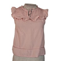 Pink Cotton Blend Blouse Size XXS Petite - £27.59 GBP