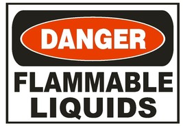 Danger Flammable Liquids Sticker Safety Sticker Sign D676 OSHA - £1.15 GBP+