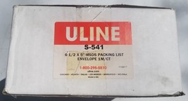 One(1) Uline S-541 6-1/2&quot; x 5&quot; MSDS Packing List Envelope Box of 1000 - $66.23