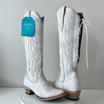 NEW Lane MONICA Womens Cowboy Boots Size 9 White Western Cowgirl Knee High Tall - $371.25