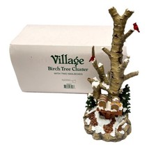 Christmas Dept 56 Birch Tree Cluster Cardinal Mailboxes Heritage Village Resin - $35.59