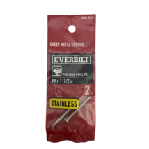 Everbilt Pan Head Phillips Stainless Steel Screws #8 x 1-1/2 In Durable ... - $10.11 CAD