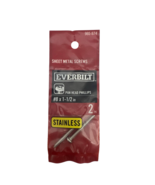 Everbilt Pan Head Phillips Stainless Steel Screws #8 x 1-1/2 In Durable ... - $10.08 CAD