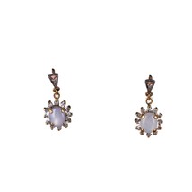14k Gold Sapphire and Diamond earrings - £205.55 GBP