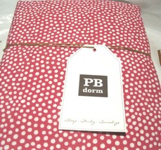 Pottery Barn Dorm Duvet Cover Mini Dot Twin Magenta Dark Pink White NWT - £44.10 GBP