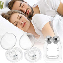 Silicone Magnetic Anti Snore Stop Snoring Nose Clip Sleep Tray Sleeping ... - £13.36 GBP+