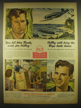 1944 RCA Radio Corporation of America Ad - You bet, War Bonds work for Victory - $18.49