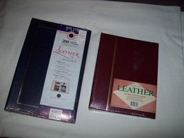2 Vintage New Leather Photo Album for up to  4&quot; x 6&quot; pictures Holson &amp; American - £15.81 GBP