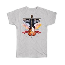 Retro Music Wall Art Guitar Wings 1969 : Gift T-Shirt Hard Rock Lover Father Vin - £14.11 GBP