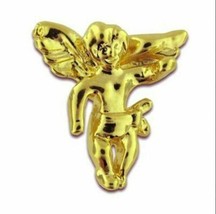 10 Gold Plated Angel Cherub Spiritual Religious Lapel Pins 3/4&quot; - £5.37 GBP
