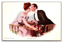 Chess Game Romance The Right Move Kiss 1911 DB Postcard B18 - £4.61 GBP
