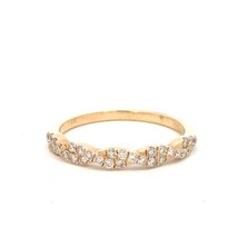 Aamiaa 0.25 Carat Natural Diamond Cluster Twist Band Ring Size 6.5 - $10,909.55 MXN