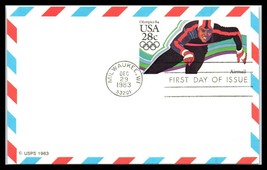 1983 US FDC Postal Card - UXC21, Olympics, Speedskater, Milwaukee, Wisco... - $2.96