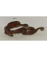 Vintage Custom Made Single Spur Stainless Steel Metal Brown Leather - €81,67 EUR