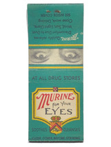 Murine Eye Drops Drug Store Vintage 50s Advertising Matchbook Cover Matchbox - £6.03 GBP