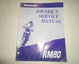 1994 Suzuki RM80 Propriétaires Service Manuel Eau Endommagé Usine OEM Li... - $19.98