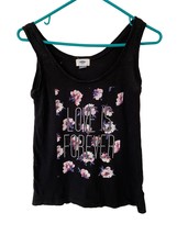 Old Navy Tank Top WomensXtra Small Love is Forever Black Cotton  Burner - £3.42 GBP