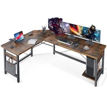 59" L Shaped Gaming Desk, Corner Computer Desk, Sturdy Home Office Computer Tabl - £178.56 GBP