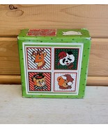 Christmas Vintage Trivets Coasters Set of 4 In Box 1986 Holiday Decoration - $44.07 CAD