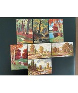 Vintage Lot 7 Postcards Printed in Germany Nature Scenes TREES - £7.84 GBP