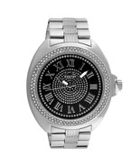 Black Dial Roman Numeral Classic Bling Metal Watch - £33.56 GBP