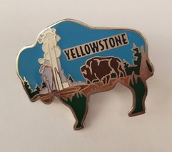 YELLOWSTONE National Park Old Faithful Buffalo Shaped Lapel Hat Pin Pinc... - £19.33 GBP