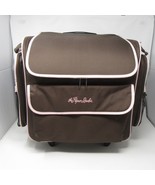 The Paper Studio Rolling Bag Multi Compartment Craft Storage Brown &amp; Pin... - $1,070.00 MXN