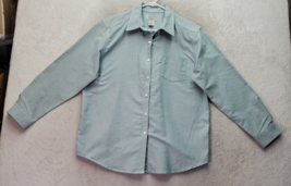 Cabin Creek Shirt Womens Size 10 Blue Cotton Long Sleeve Collared Button Down - £11.77 GBP