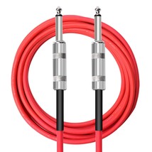 Corson Guitar Cable, 3 Meters 1/4 Inch Instrument Cables, Soft, Red, 3 M... - $33.99