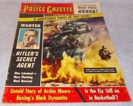 National Police Gazette Tabloid Magazine March 1953 Bormann Archie Moore... - $9.95