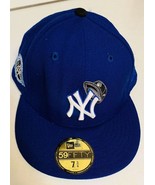 New York Yankees New Era 100th Anniversary  59fifty Blue Hat Fitted Size... - £25.52 GBP