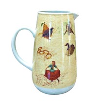 Noble Excellence 12 Days of Christmas Pattern Pitcher 64 Ounce 9 Inch Re... - £32.55 GBP