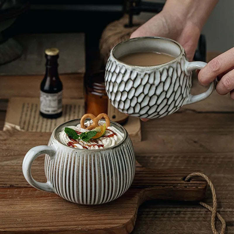 Minimalist Retro Ceramic Cup for Coffee or Tea - $27.99+