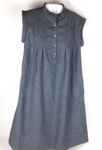 Vintage Dress 60s 70s GREAT TIMES Gray Wool Blend Petite Small Shift Union label - £26.07 GBP