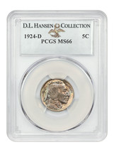 1924-D 5C PCGS MS66 ex: D.L. Hansen - £10,059.73 GBP