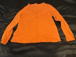 Kenneth Cole Reaction Women’s Orange Long Sleeve Scoop Neck Tee Top XL - $126.88 MXN