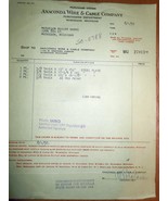 Vintage Anaconda Wire &amp; Cable Co. Muskegon MI Purchase Order 1952 - $5.47 CAD