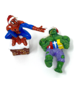 Vintage Marvel Hulk and Spiderman Christmas Ornaments - $16.93 CAD