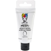 Ranger Dina Wakley Media Heavy Body 2 oz. Acrylic Paint, White - £20.08 GBP