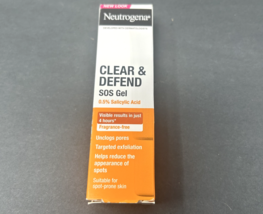 Neutrogena Clear and Defend SOS Face Gel Oil Free 15ml Unclog Pores 48 h... - $143.41 MXN
