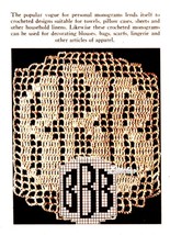 An item in the Crafts category: 1930s Monograms in Crochet Alphabet Set - Crochet pattern (PDF 1068)