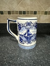 Vintage Heineken Blue Delft Beer Mug Windmill Stein Tankard Handpainted ... - $10.39