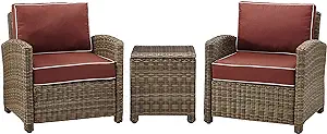 Crosley Furniture KO70052WB-SG Bradenton Outdoor Wicker 3-Piece Seating ... - $1,155.99