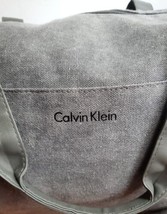 Calvin Klein Grey Denim Bag Carry On 18.5 x 5.5 x12&quot; Travel Gym Top Handle - £15.52 GBP