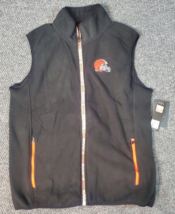 NFL Team Apparel Cleveland Browns Full Zip Fleece Vest Mens M 7th Collection NWT - £18.51 GBP