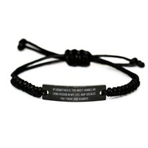 My Godmother is The Most Humble and Loving Person in My Life.! Black Rope Bracel - £17.19 GBP