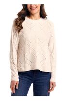Weatherproof Vintage Womens Sweater Cream Chenille Long Sleeves Metallic... - $56.32 CAD