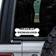 MHDStickerCo I Love My Weimaraner Dog Bone Vinyl Decal Sticker Custom Truck Bump - £4.54 GBP